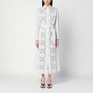 P.A.R.O.S.H. Women's Light Grey Shirt Dress With Embroidery